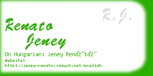 renato jeney business card